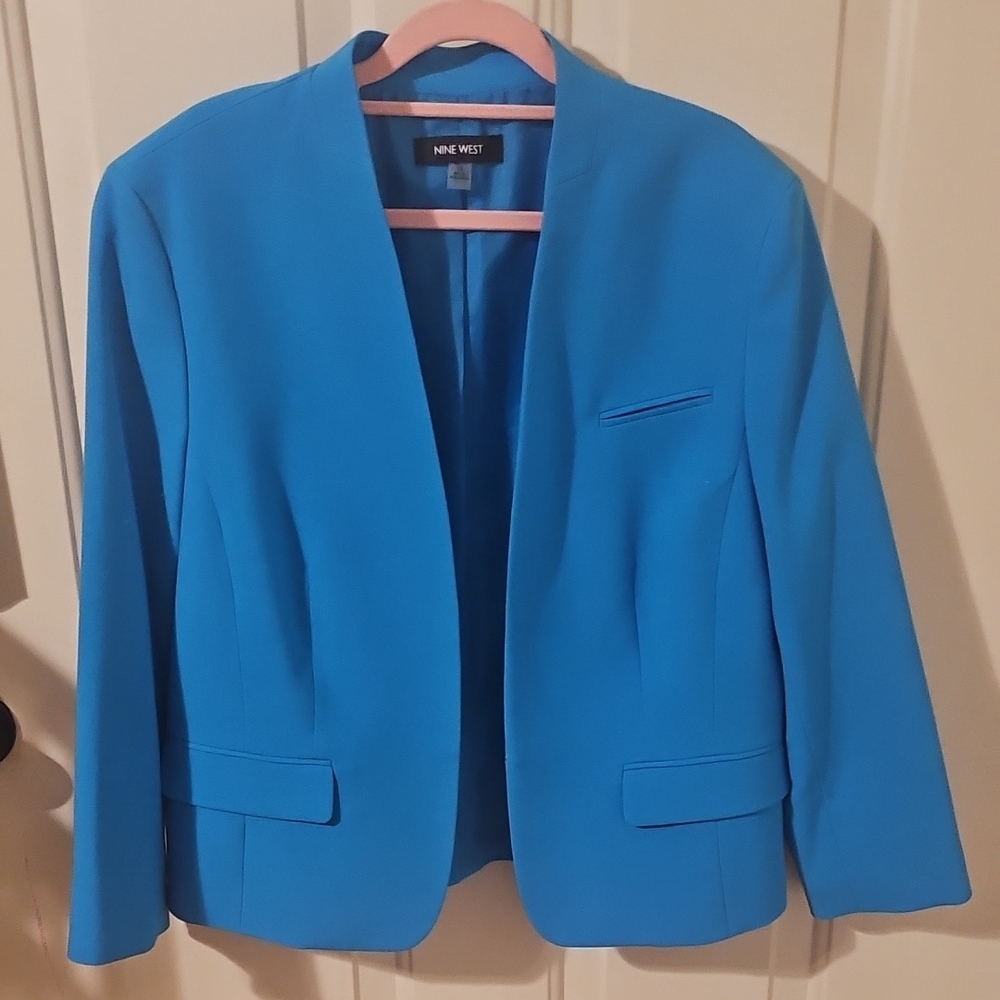 Nine West Vibrant Blue Women's Blazer
